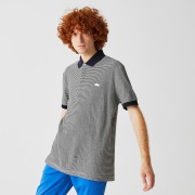 Мужское поло Lacoste  Regular Fit из хлопка и льна