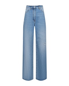 Синие джинсы прямого кроя MSGM