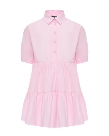 Платье с воротником на пуговицах, светло-розовое Dan Maralex