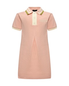 Платье с воротником-поло, розовое Emporio Armani