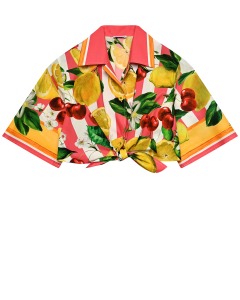 Укороченная рубашка с принтом "фрукты" Dolce&Gabbana