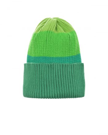 Зеленая шапка в полоску Regina