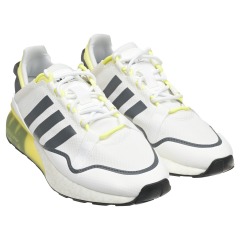 Белые кроссовки с желтой отделкой ZX 2K BOOST PURE Adidas