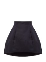 Асимметричная юбка-мини из плотного кади