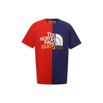 Хлопковая футболка The North Face x Gucci Gucci